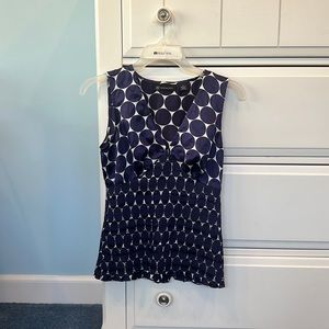 Polka dot tank top 100% silk